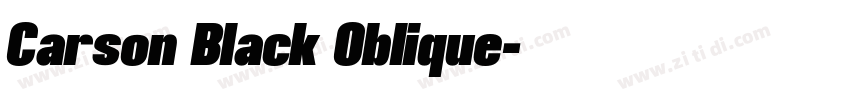 Carson Black Oblique字体转换